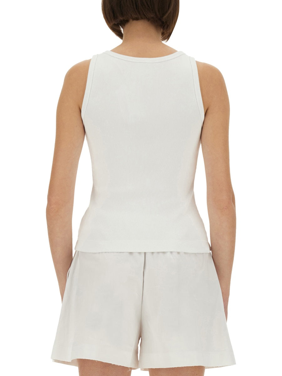 CASABLANCA Ribbed Cotton Tank Top - Size S