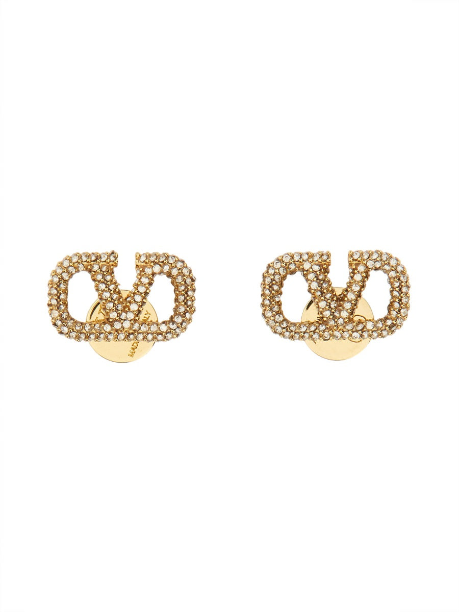 VALENTINO GARAVANI Elegant Gold Brass Mini Earrings