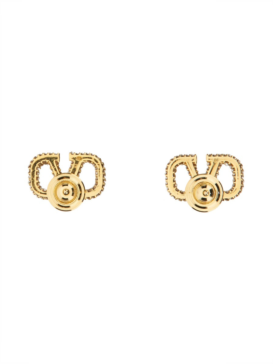 VALENTINO GARAVANI Elegant Gold Brass Mini Earrings