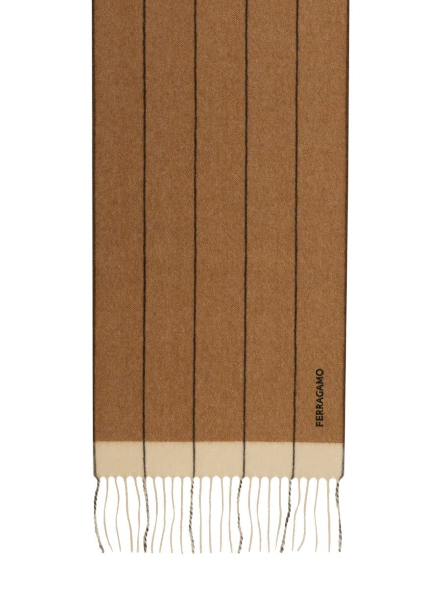 Ferragamo Luxury Wool Cashmere Scarf for Men