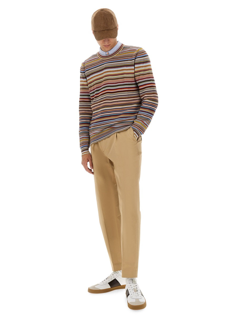 PAUL SMITH Men's Striped Wool Shirt Size L