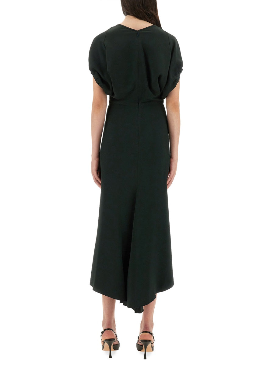 VICTORIA BECKHAM Blouson Midi Dress Size 6