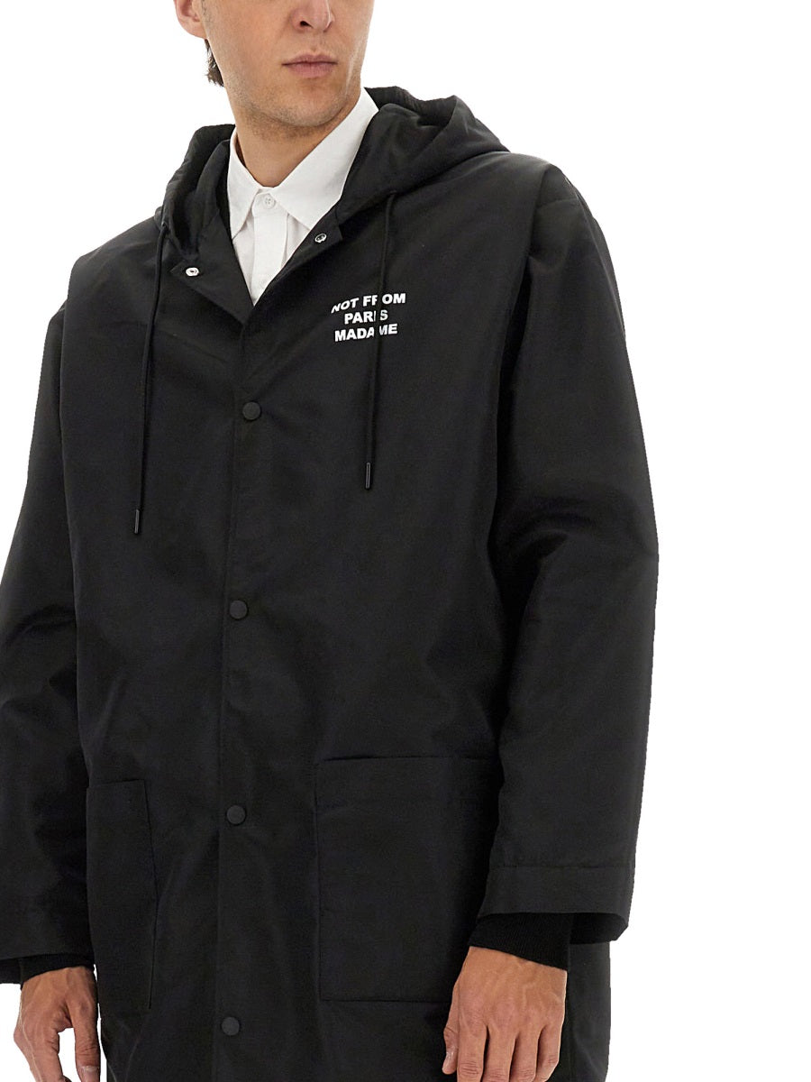 DRÔLE DE MONSIEUR Men's Hooded Parka Jacket - Size L