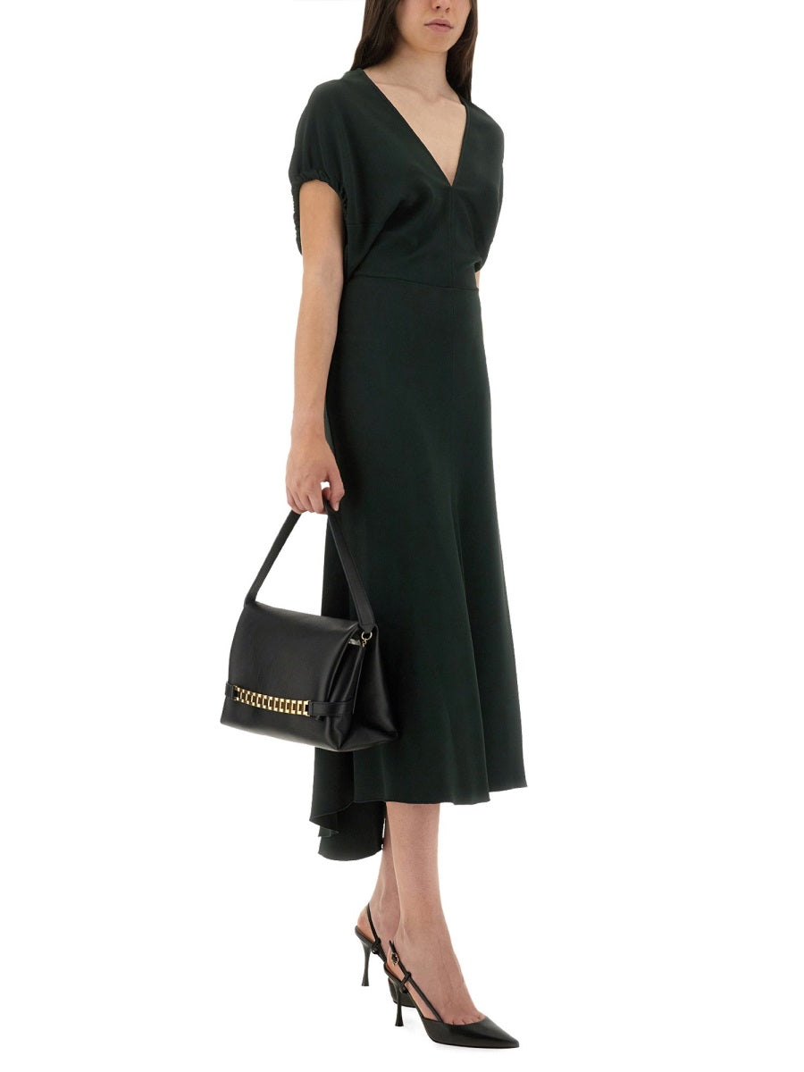 VICTORIA BECKHAM Blouson Midi Dress Size 6