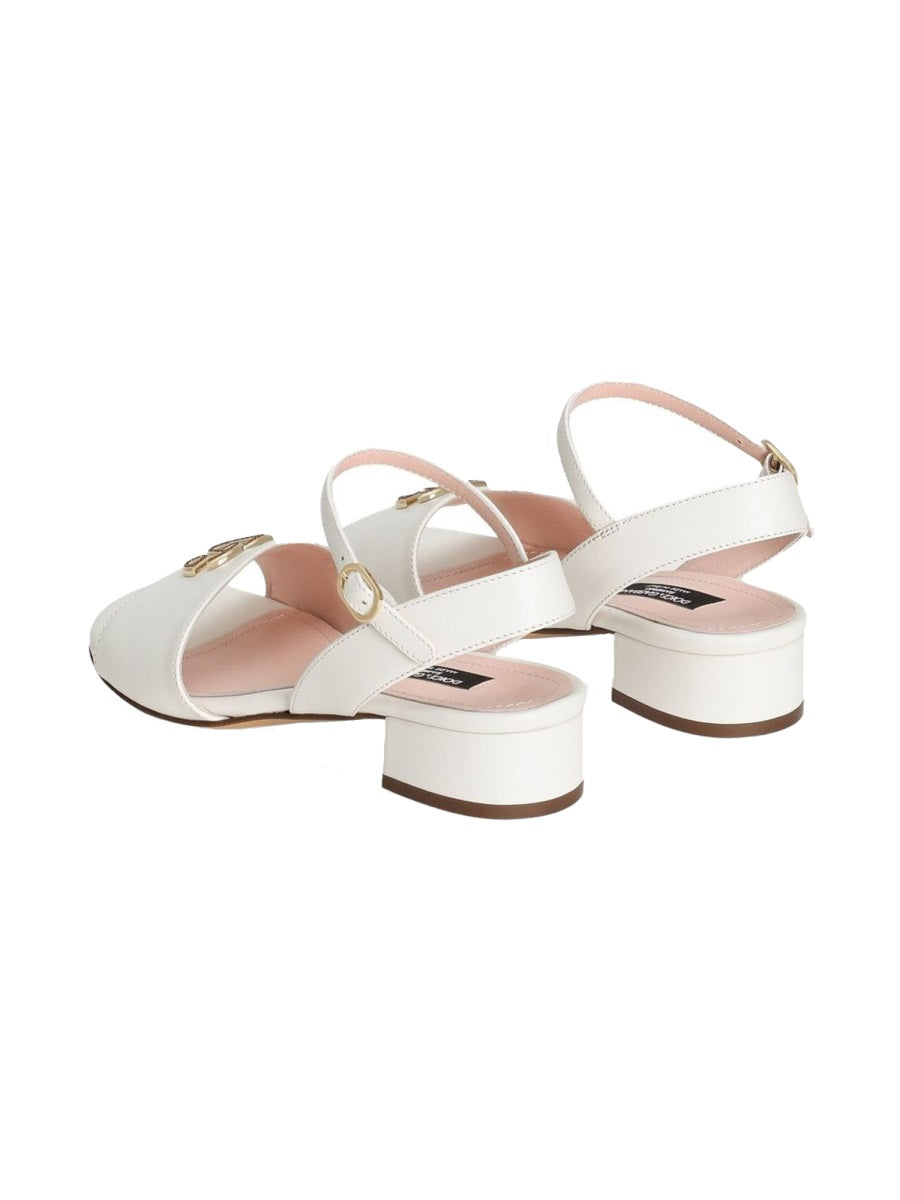 DOLCE & GABBANA Leather Girls' Sandals - SS25