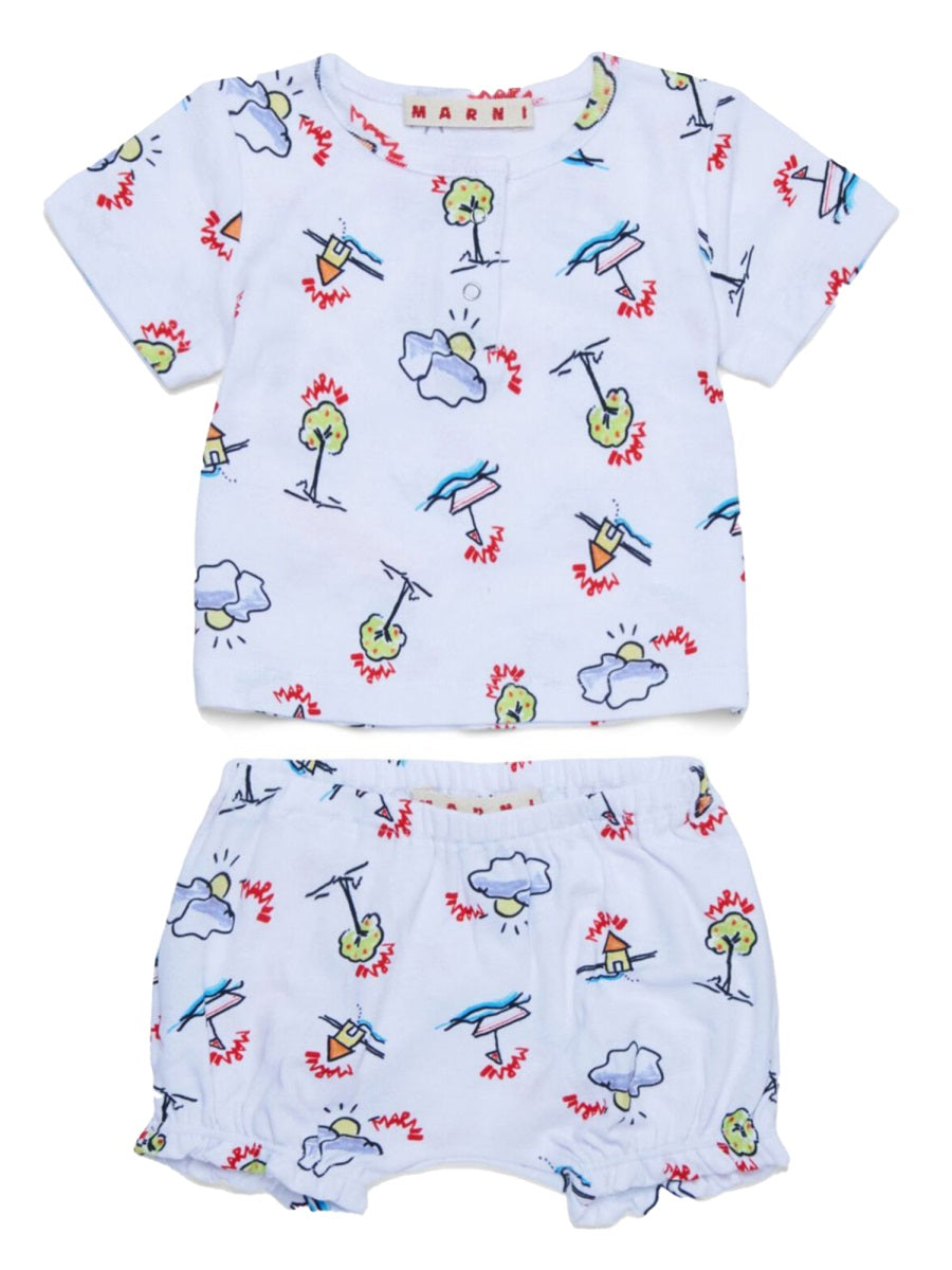 MARNI Mini T-Shirt and Shorts Set