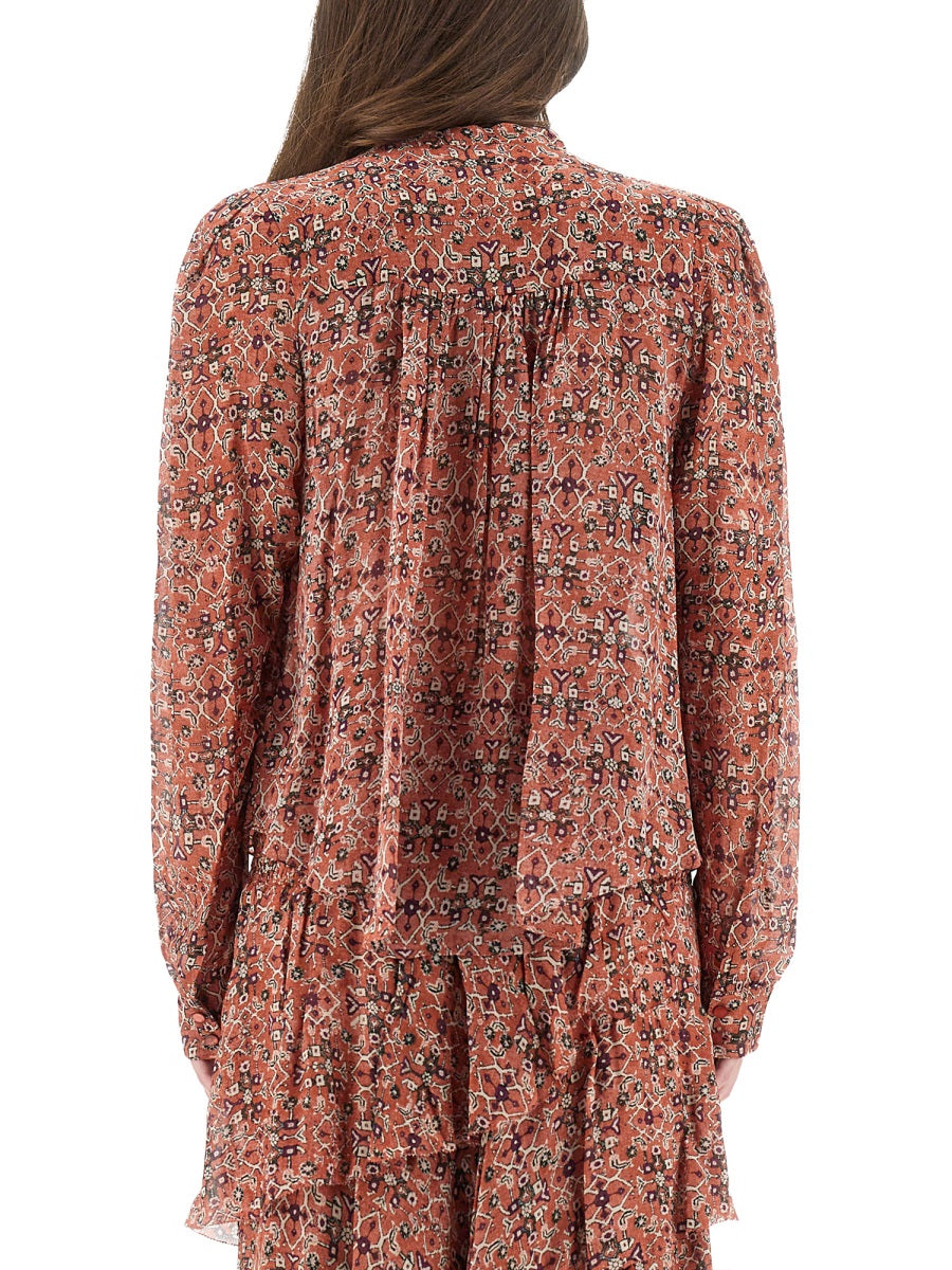 MARANT ÉTOILE Mini Blouse with Elegant Draping - Size 36 FR