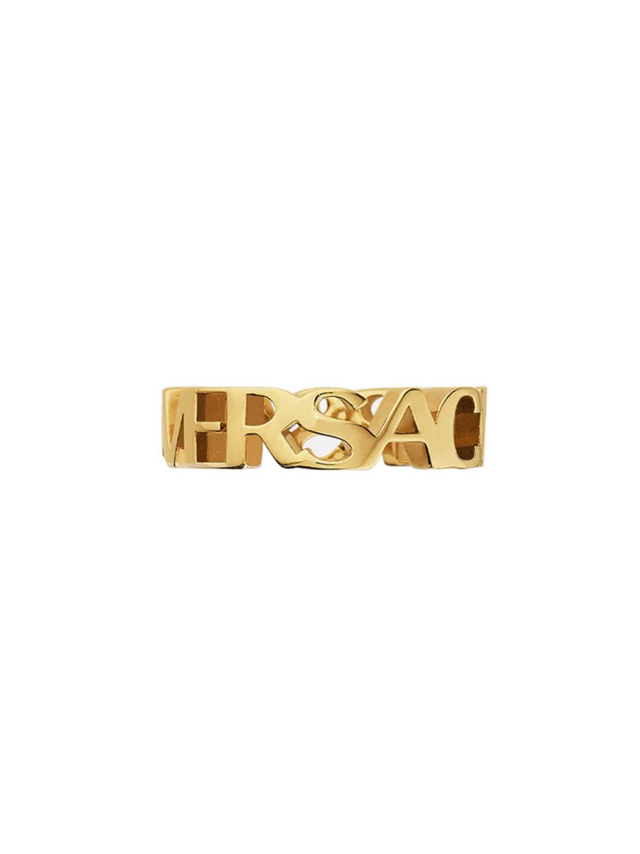 VERSACE Metal Logo Ring for Men