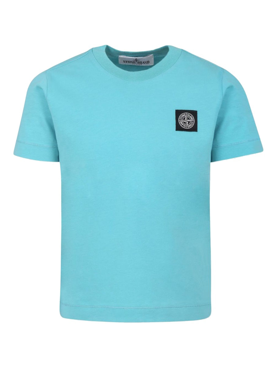 STONE ISLAND Unisex Kids T-Shirt with Logo - SS25