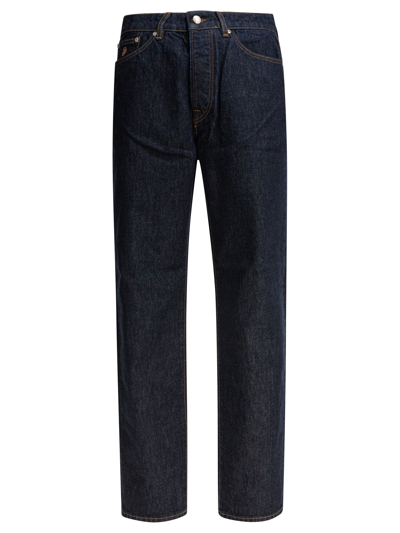 STUSSY Men's Stylish Rinsed Indigo Cotton Jeans