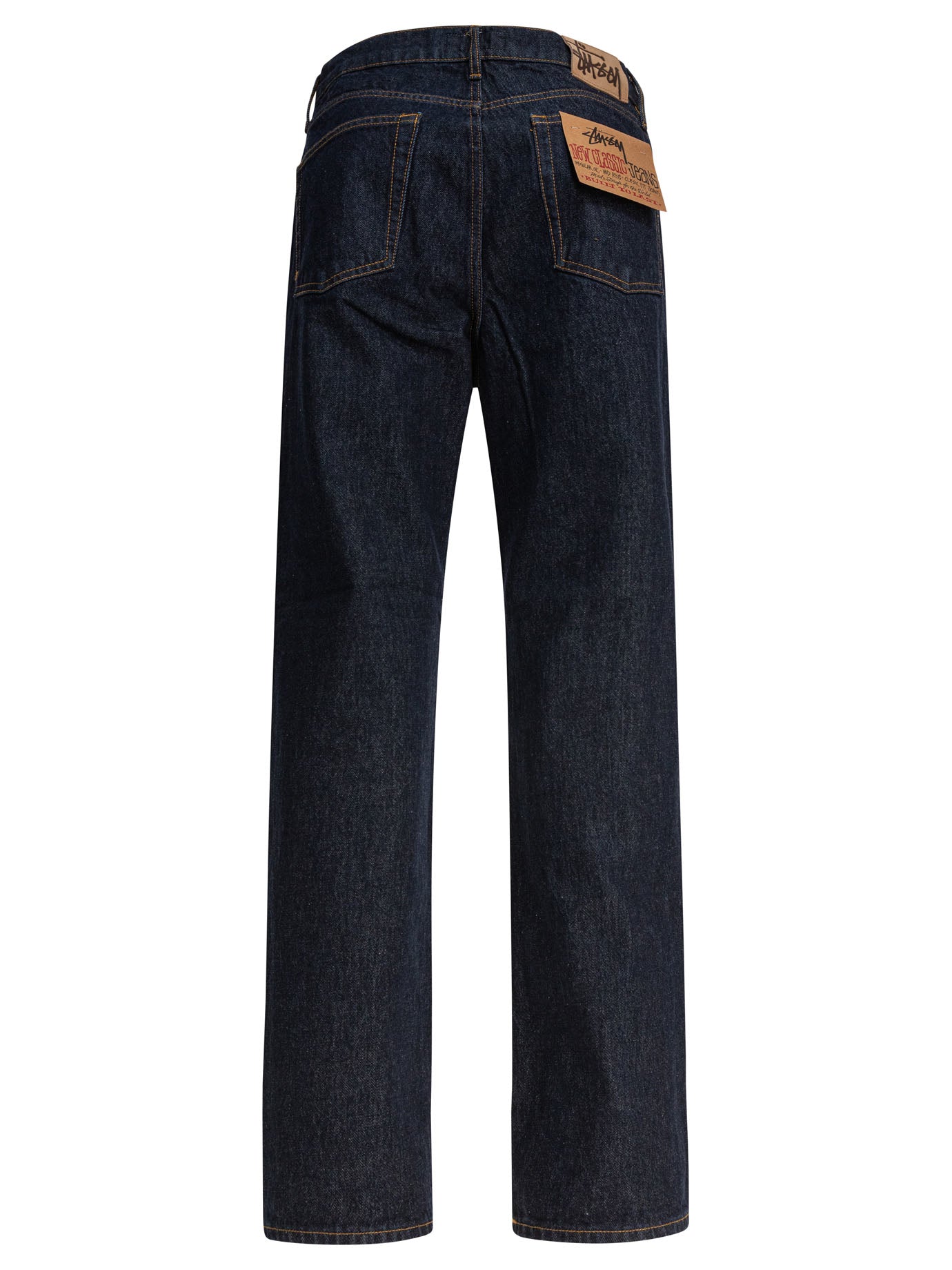 STUSSY Men's Stylish Rinsed Indigo Cotton Jeans