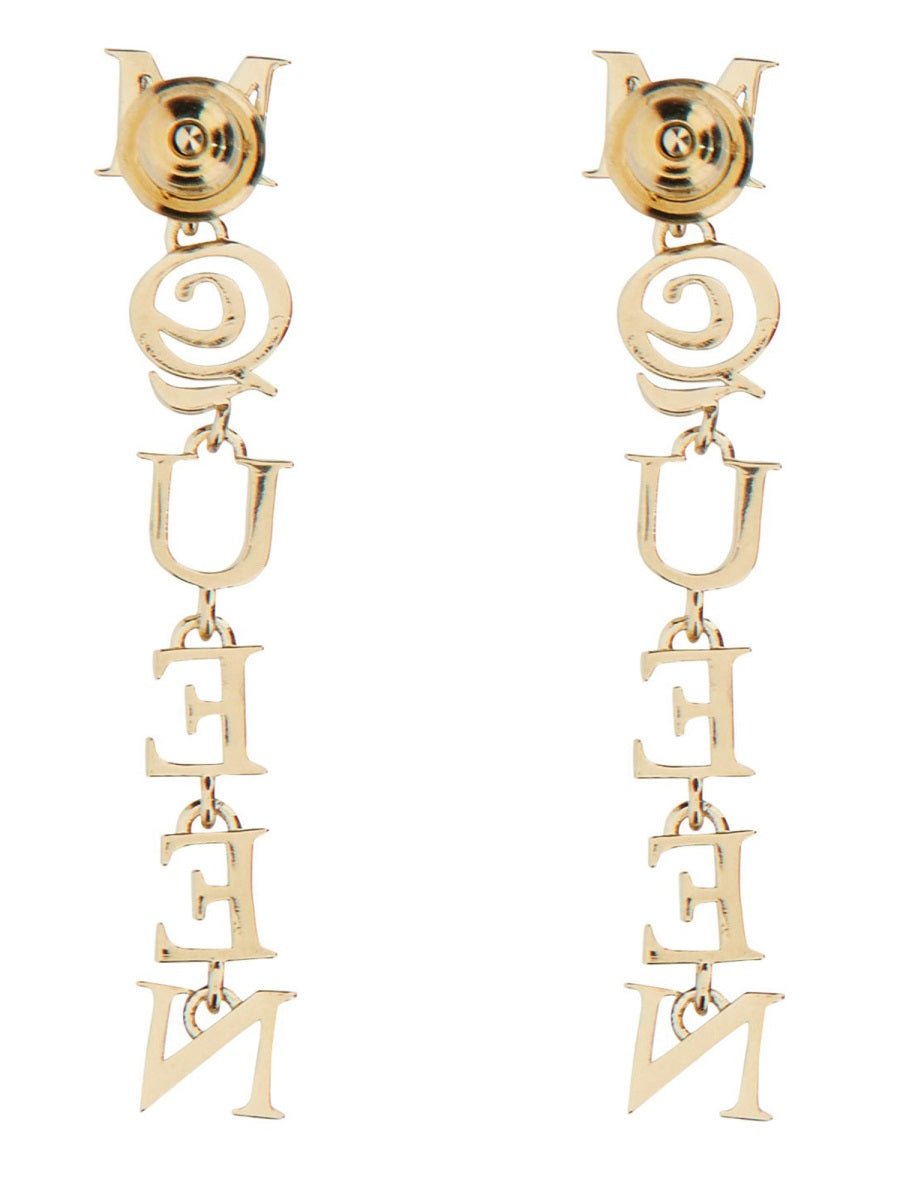 ALEXANDER MCQUEEN Statement Brass Earrings