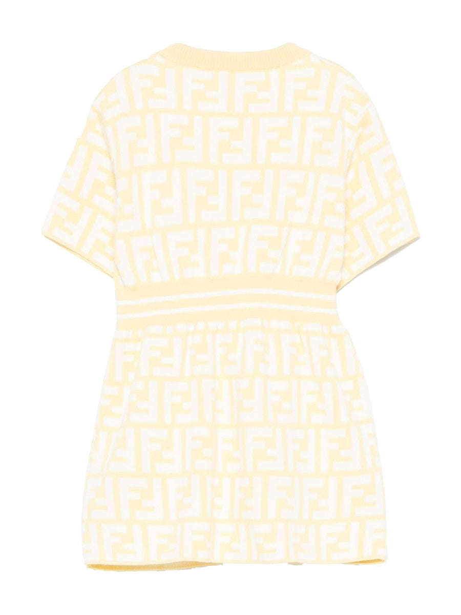 FENDI Mini Cotton Dress for Baby Girls - SS25 Collection