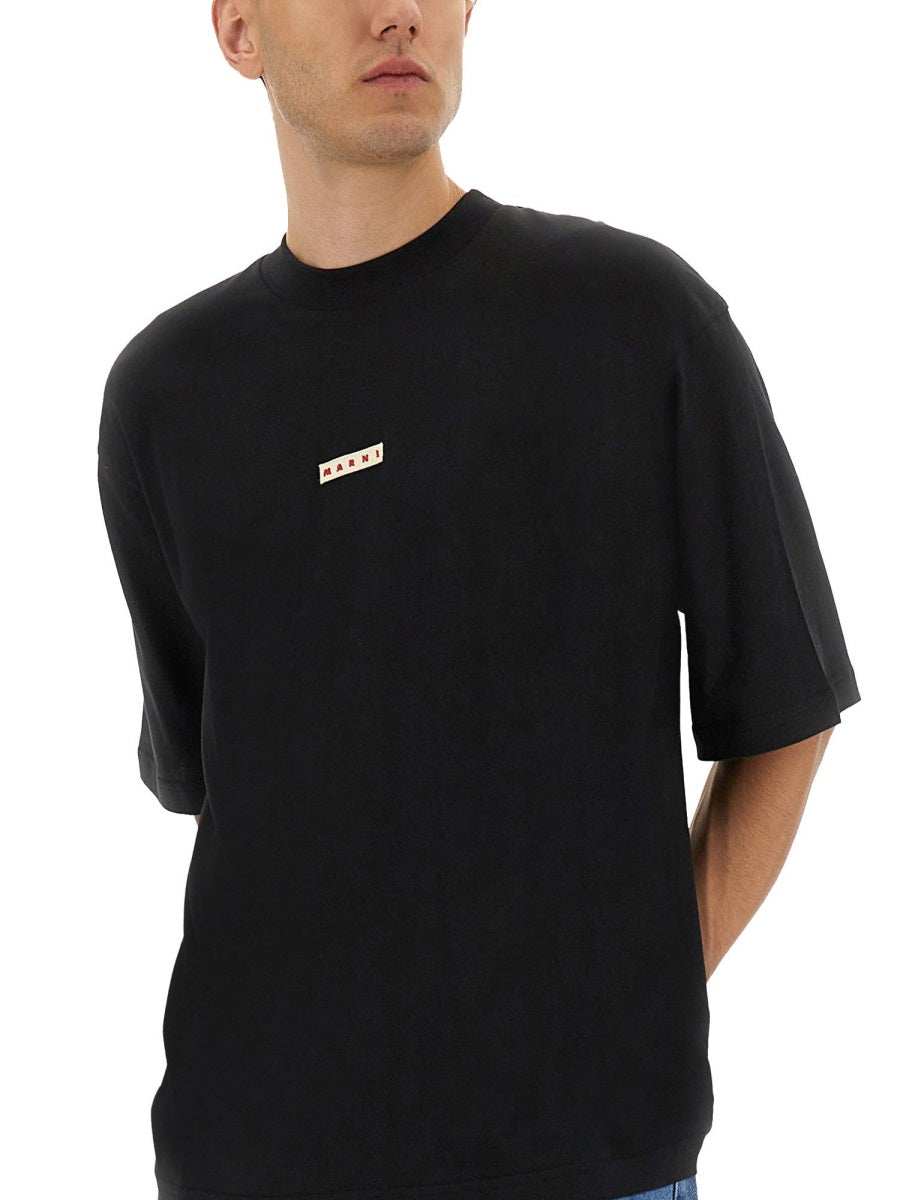 MARNI Men's Mini Logo T-Shirt - Size 48 IT