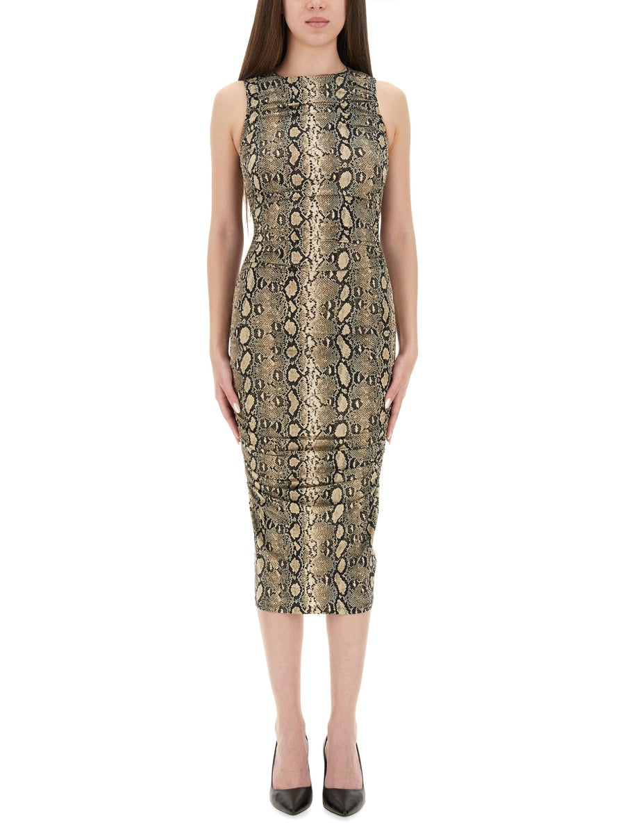 MICHAEL BY MICHAEL KORS Animal Print Slim Fit Dress - Size S