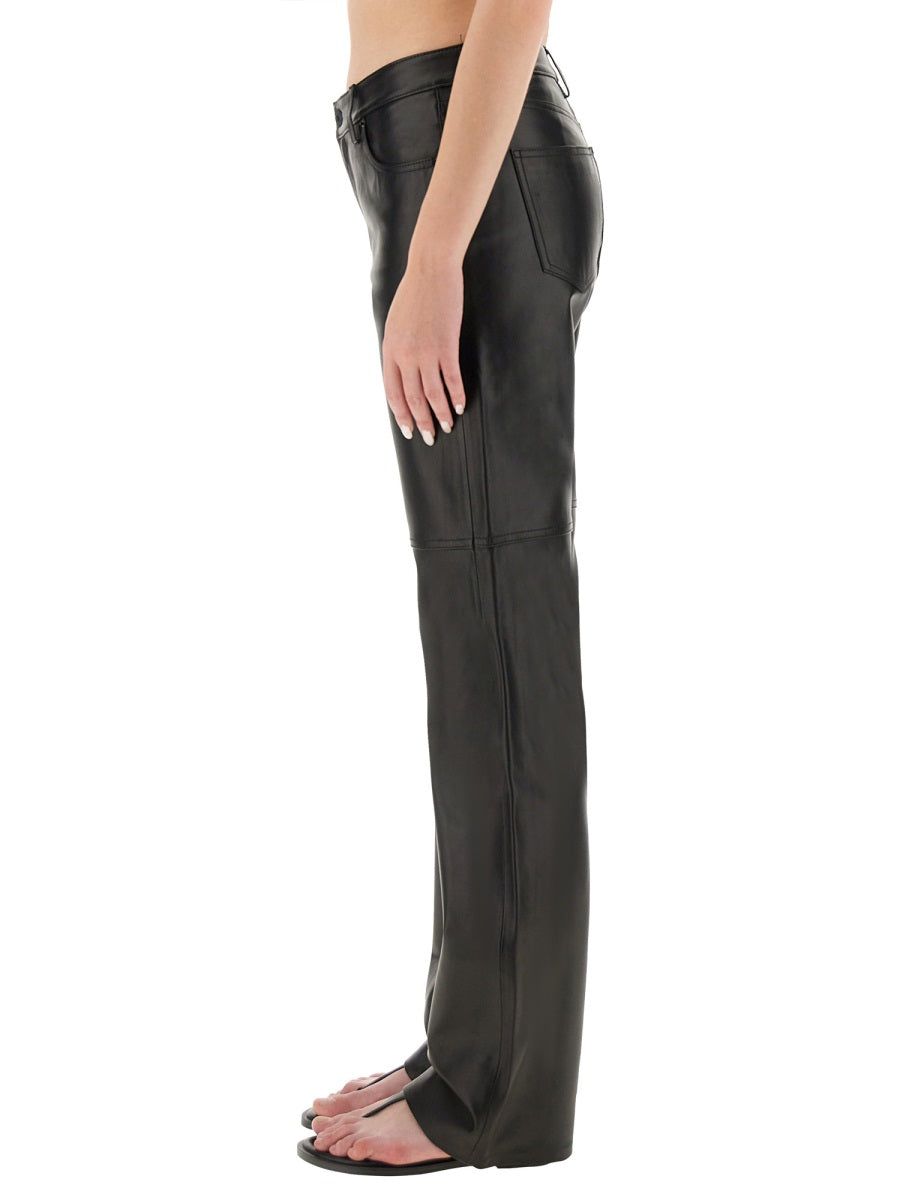 MICHAEL BY MICHAEL KORS Luxe Leather Straight Leg Pants - Size 2