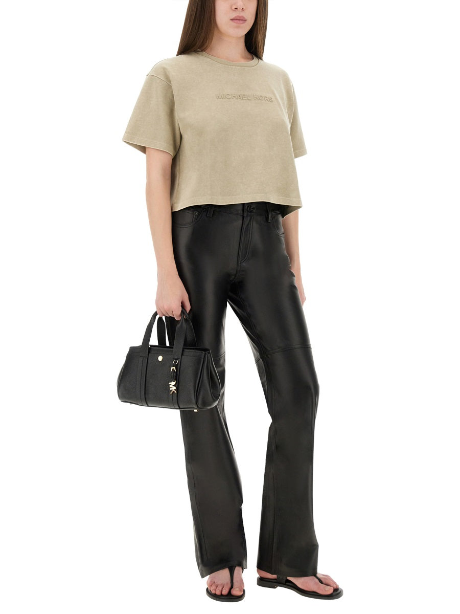 MICHAEL BY MICHAEL KORS Cropped Logo T-Shirt for Women