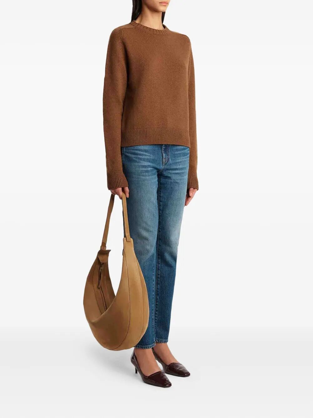 KHAITE Slim Leg High-Waist Jeans