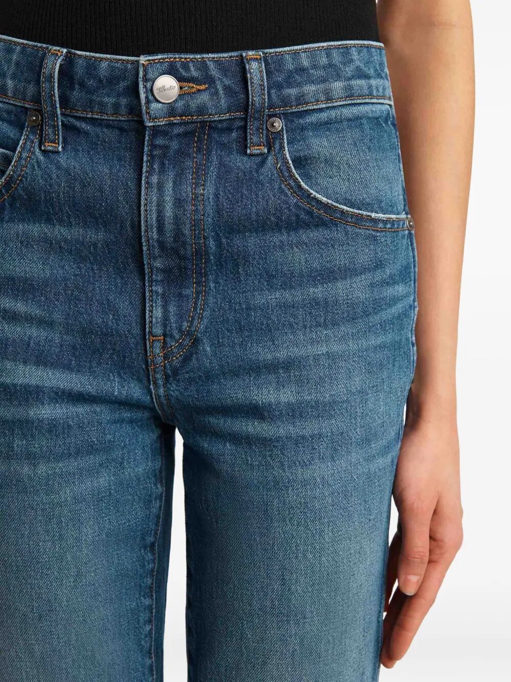 KHAITE Slim Leg High-Waist Jeans