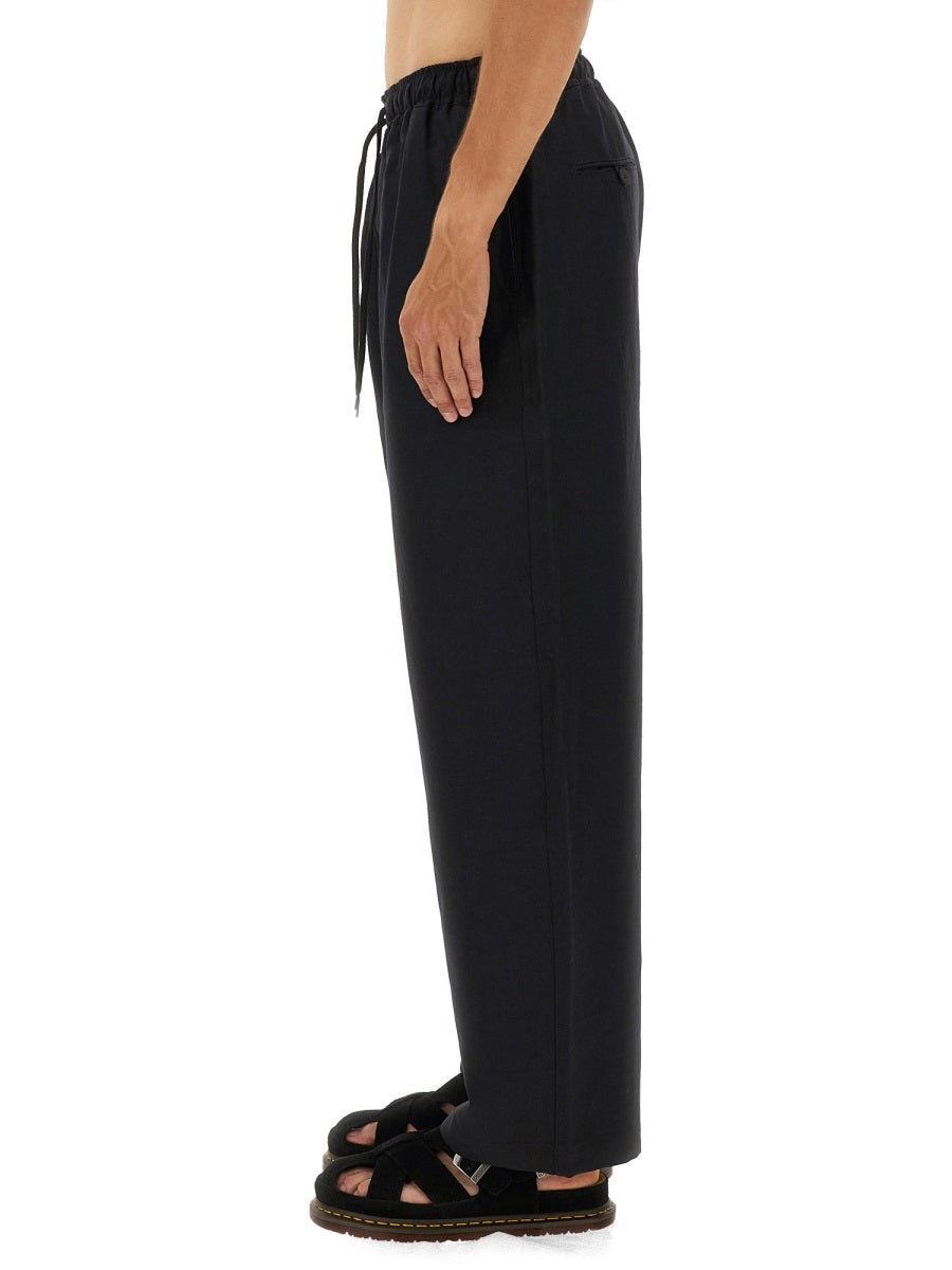 STUDIO NICHOLSON Elastic Waist Trousers with Luxe Fabric - Size L