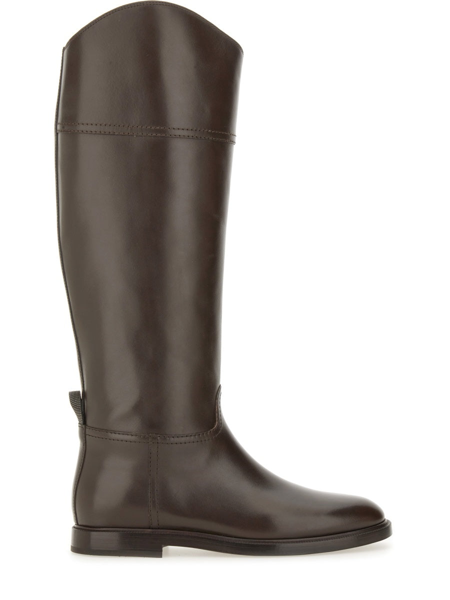 BRUNELLO CUCINELLI Elegantly Crafted Women's Leather Boots