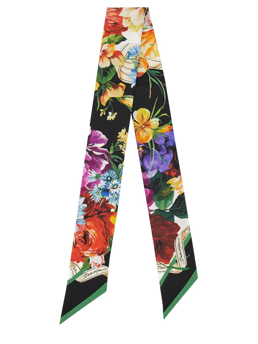 DOLCE & GABBANA Silk Bandeau Scarf