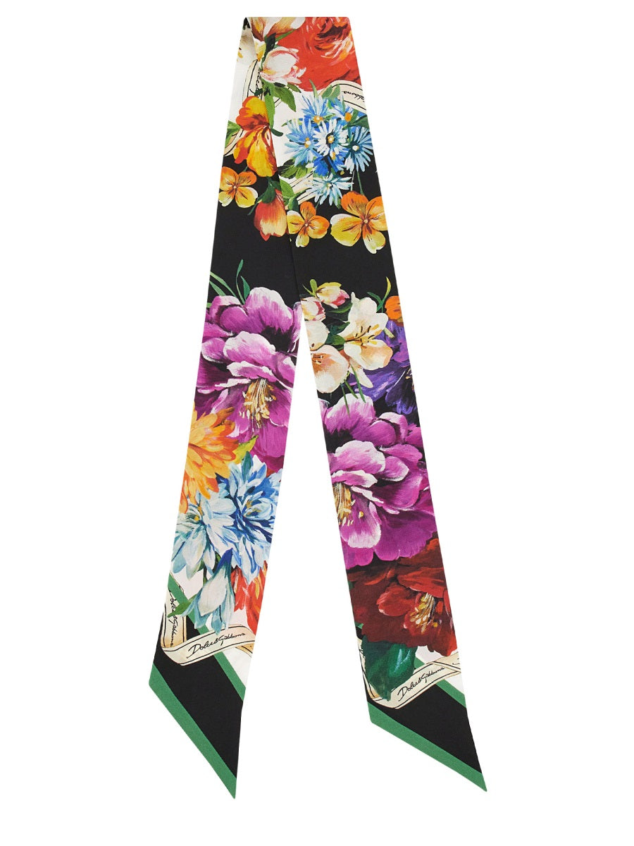 DOLCE & GABBANA Silk Bandeau Scarf
