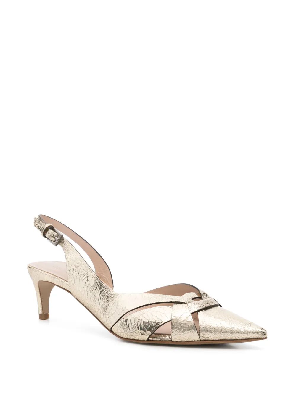 DEL CARLO Metallic Sling Back Sandals for Women