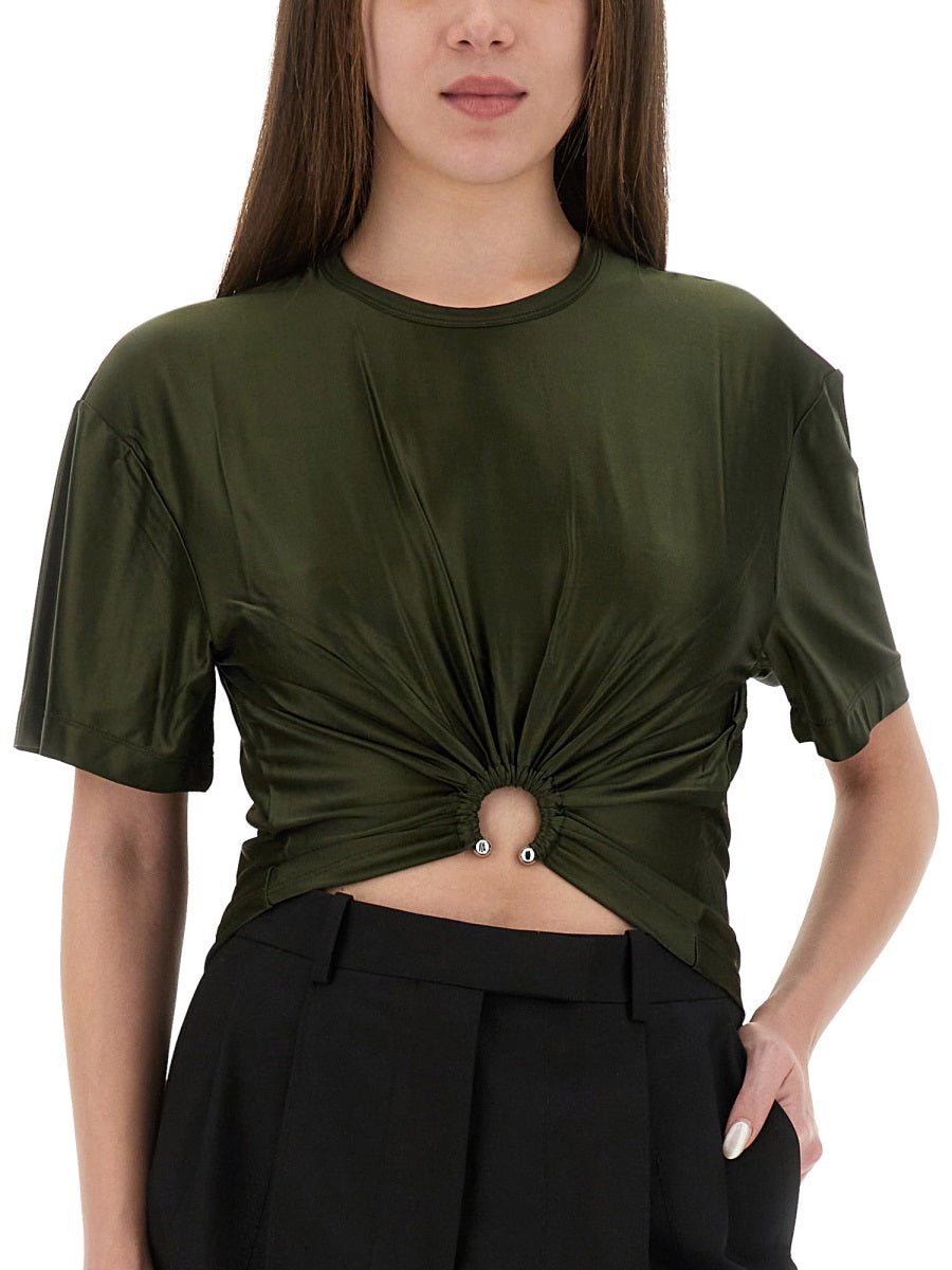 RABANNE Mini Cropped T-Shirt