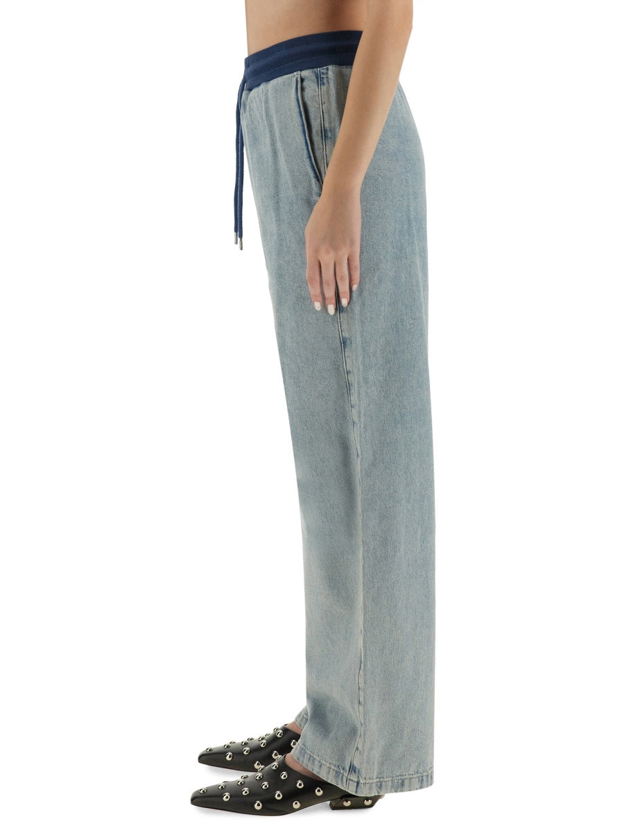 MOSCHINO JEANS Wide Leg Denim Jeans - Size S