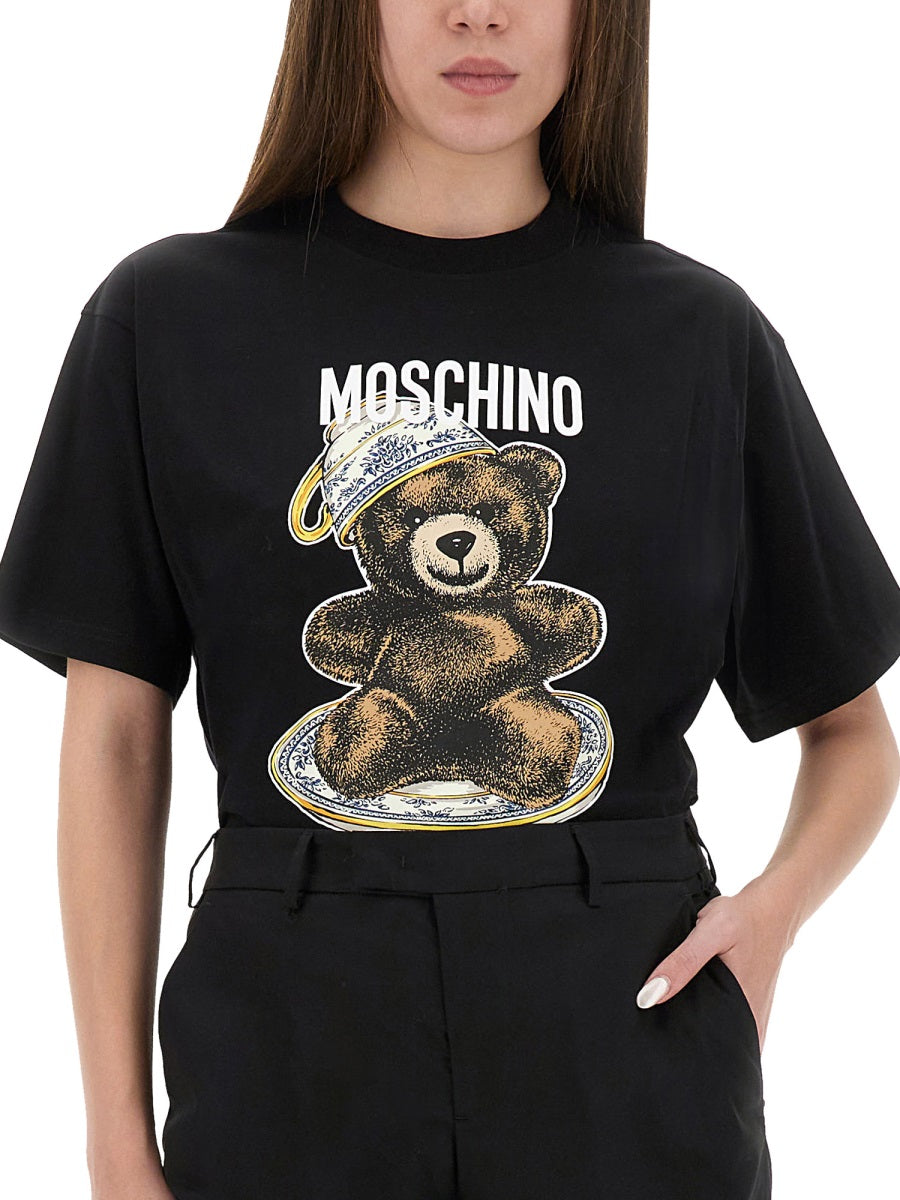 MOSCHINO T-Shirt with Teddy Print - Regular Fit