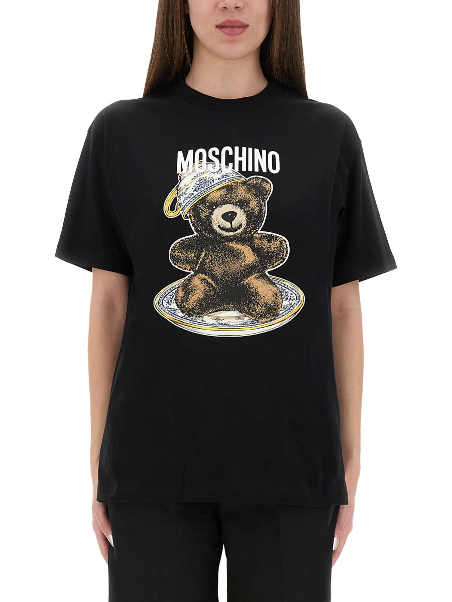 MOSCHINO T-Shirt with Teddy Print - Regular Fit