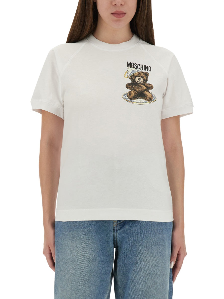 MOSCHINO T-Shirt with Teddy Print - Regular Fit - Size S