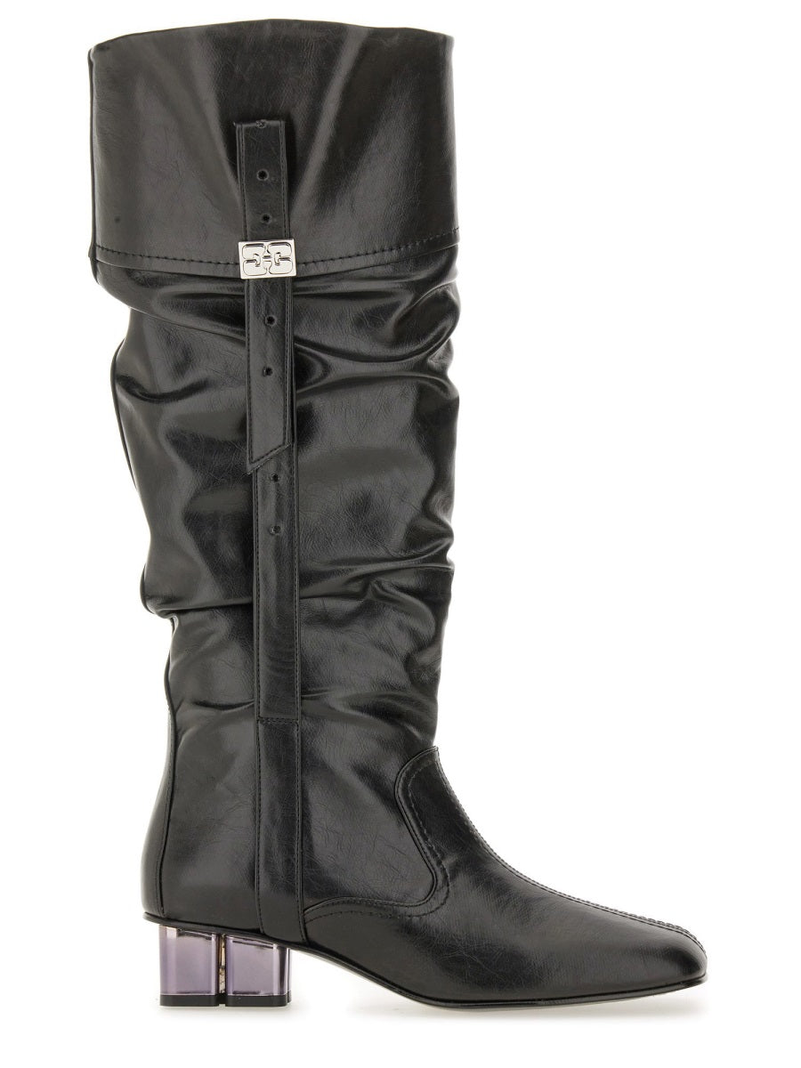 GANNI Sleek Polyurethane Boots for Women
