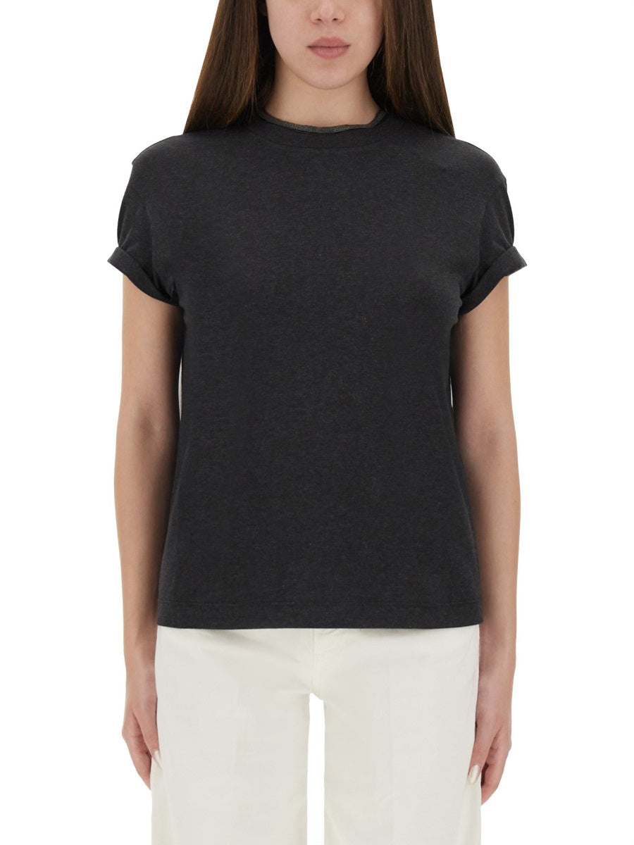 BRUNELLO CUCINELLI Cotton Regular Fit T-Shirt - Women's Size S