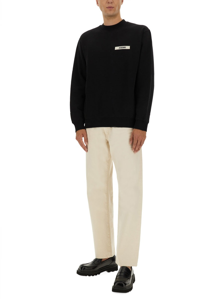 JACQUEMUS Mens Grosgrain Logo Sweatshirt - Size L