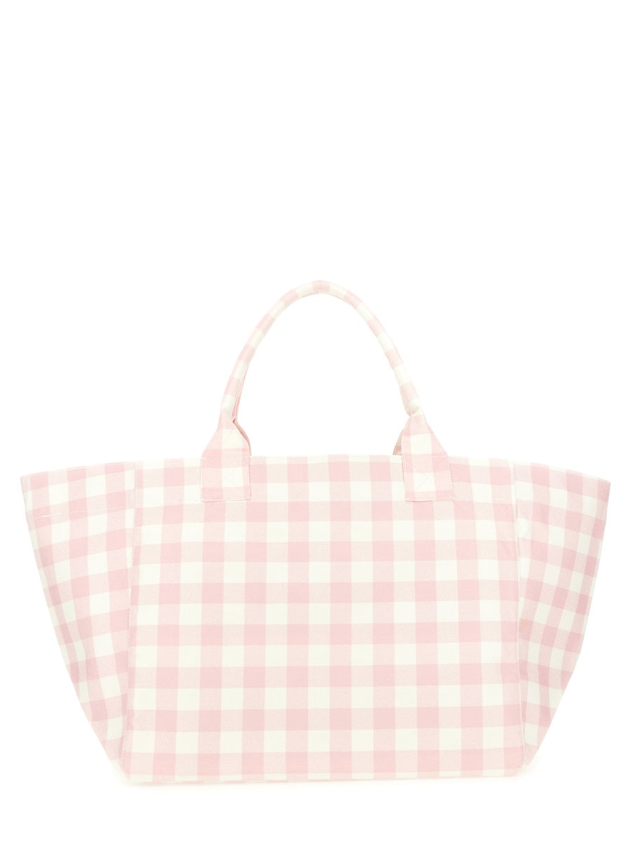 GANNI Vicky Check XXL Tote Handbag