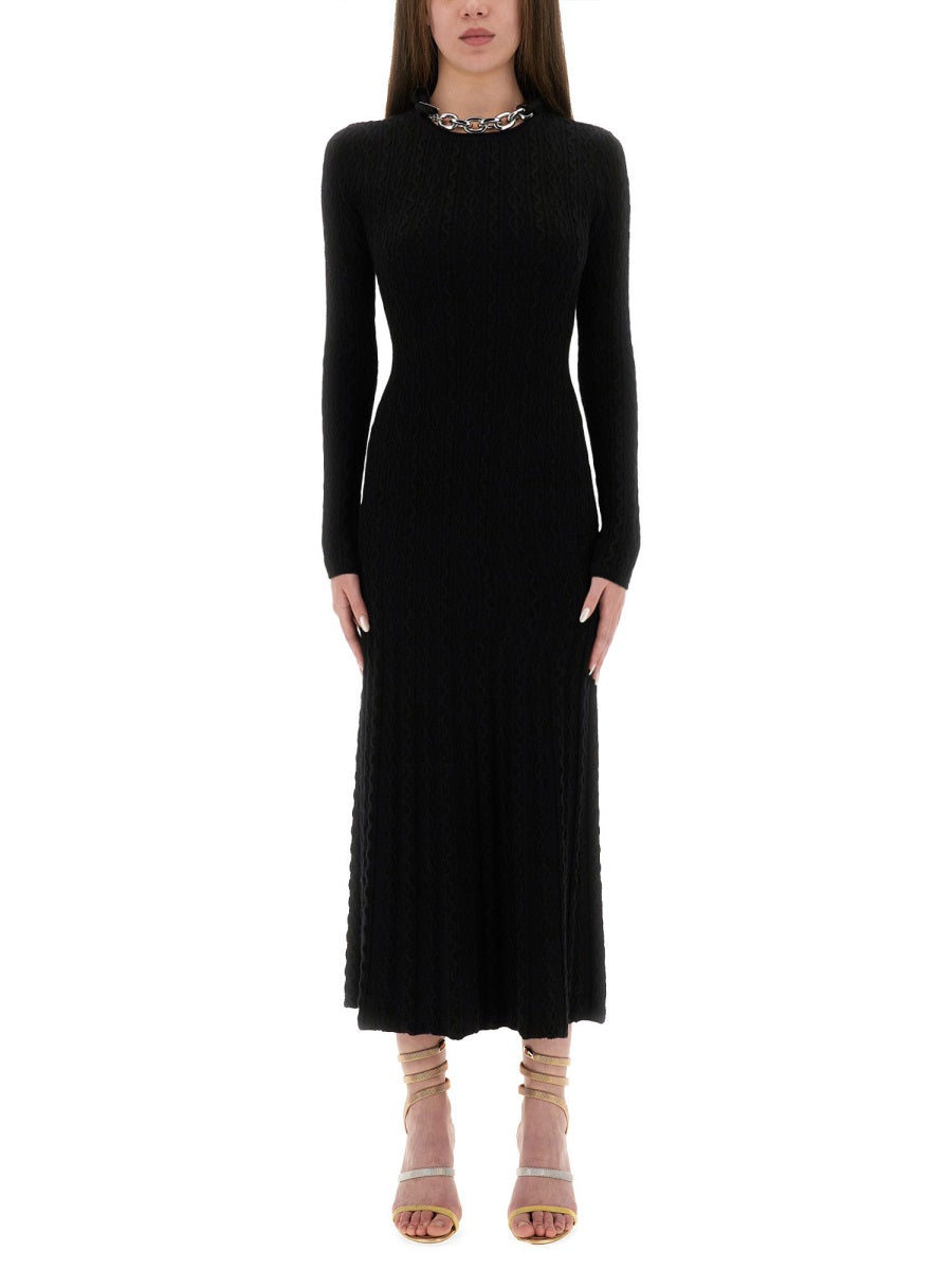RABANNE Slim Fit Long Wool Dress - Size S