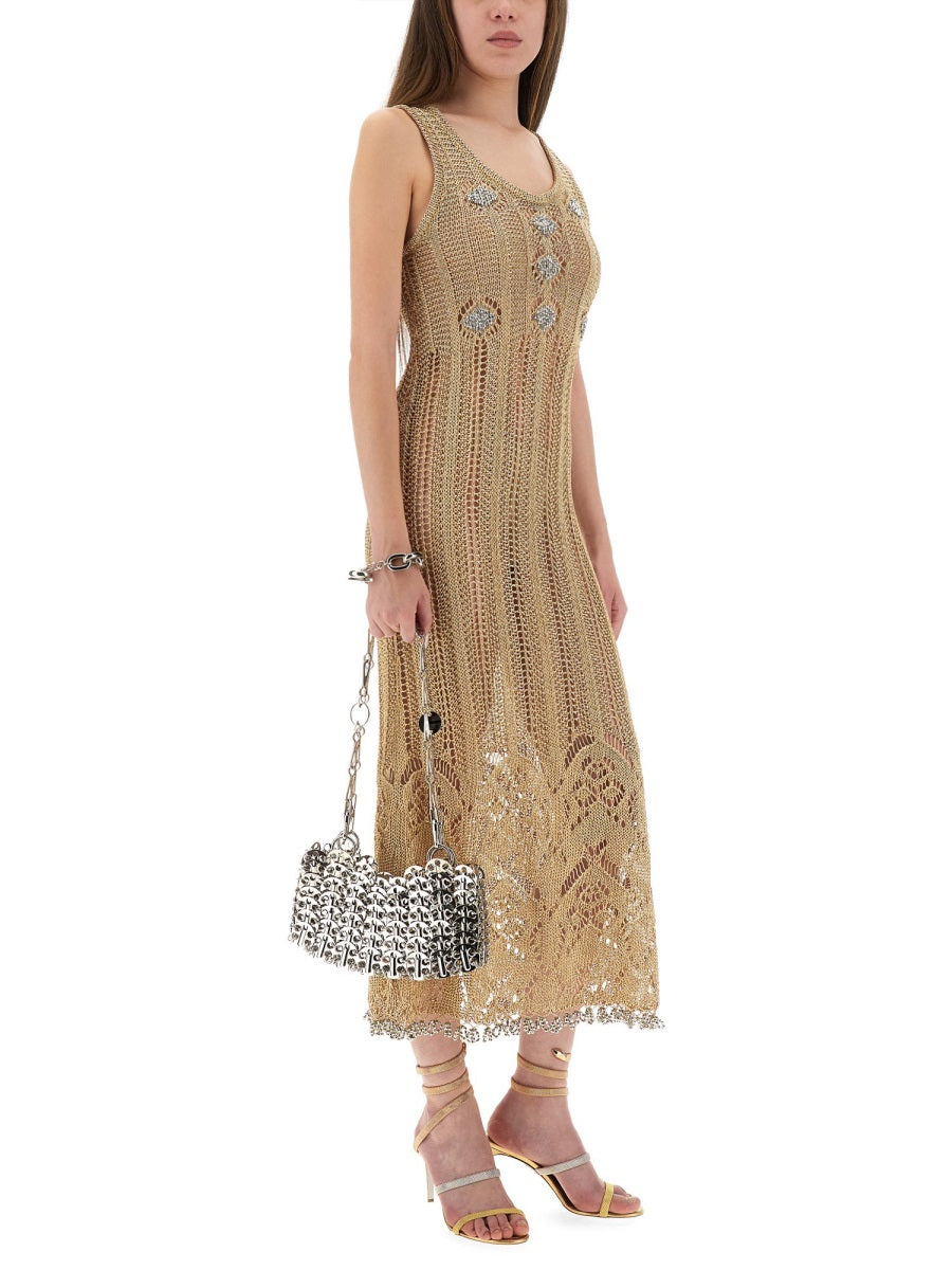 RABANNE Long Crochet Dress - Size S