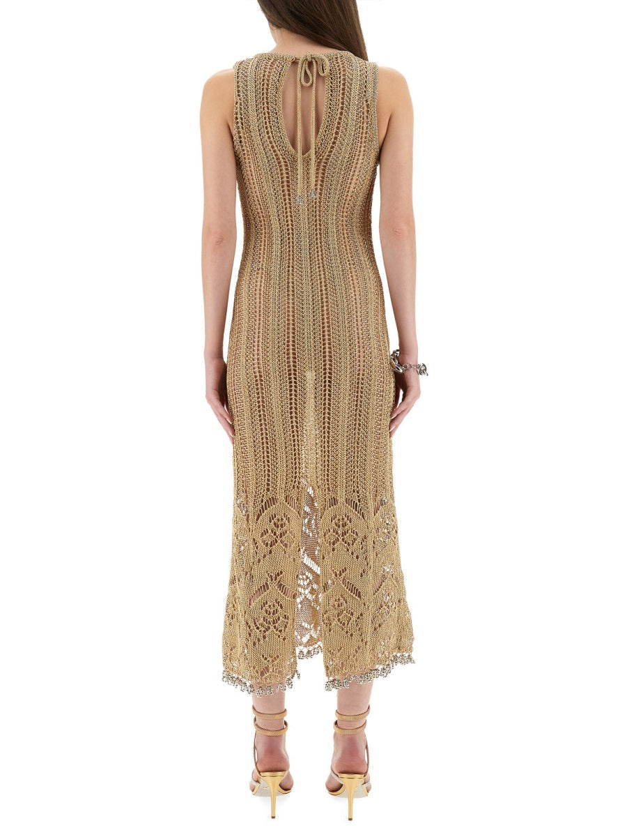 RABANNE Long Crochet Dress - Size S