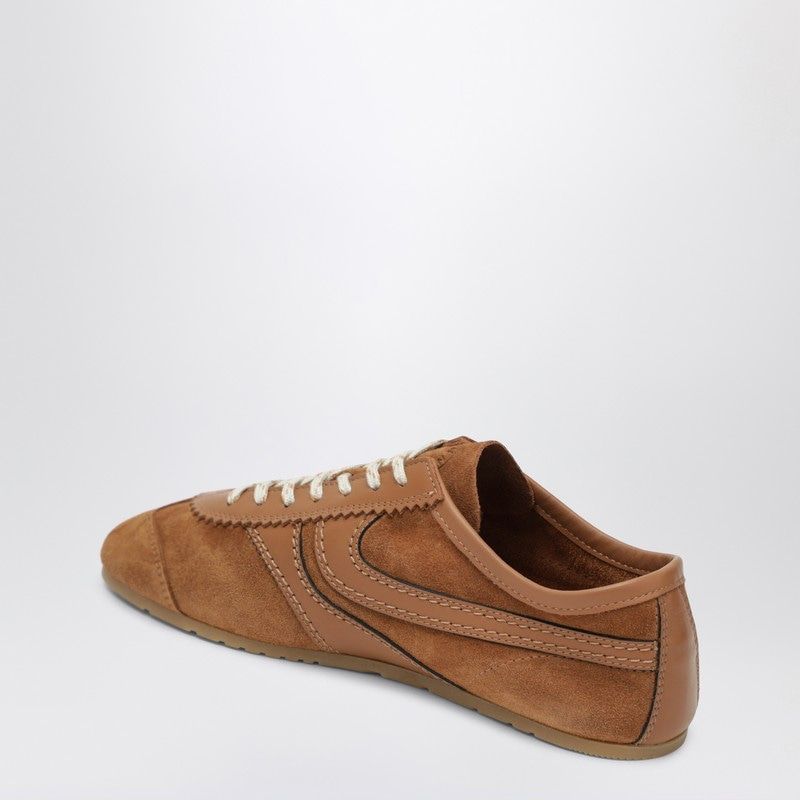 DRIES VAN NOTEN Suede Sneaker with Leather Inserts for Women
