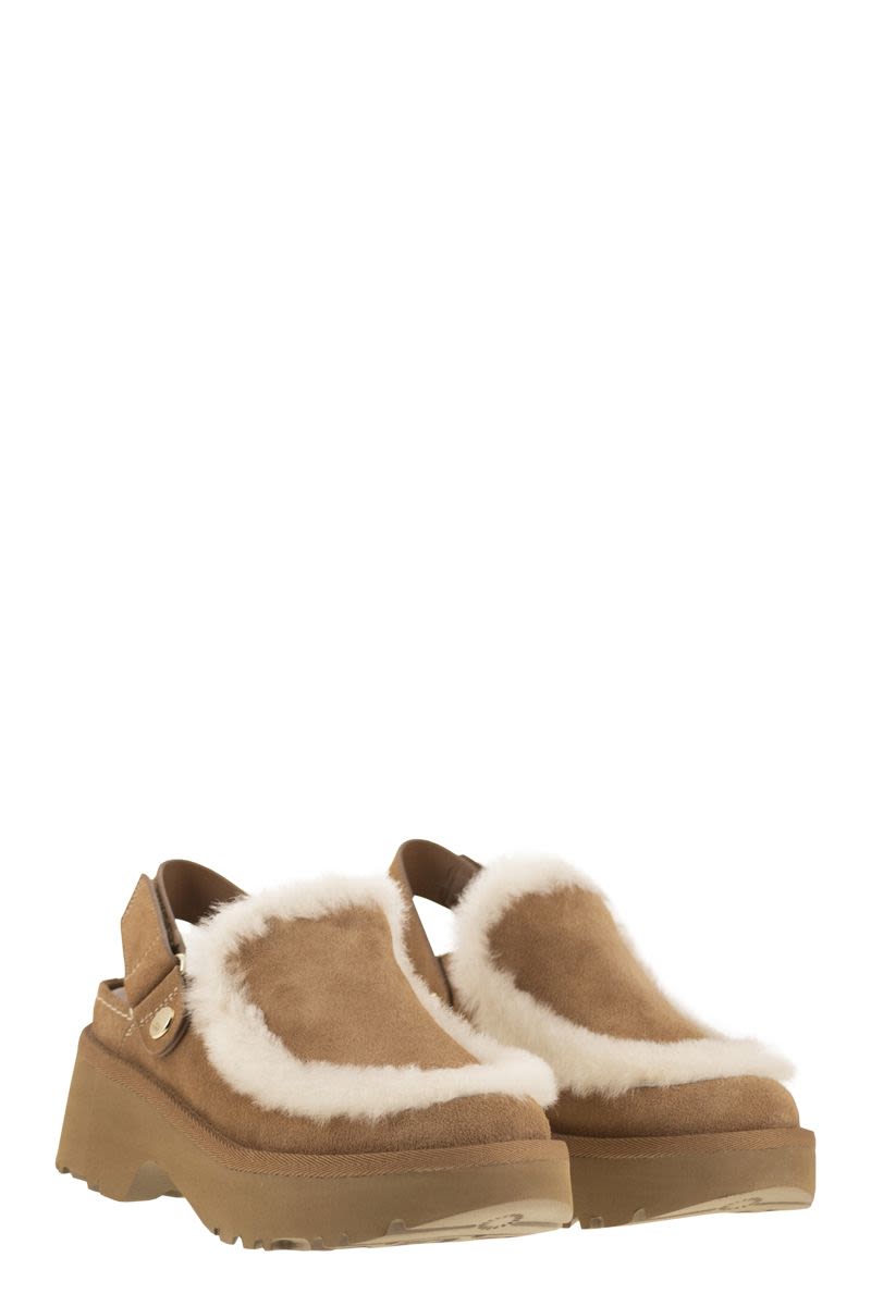 UGG Esmee Suede Slip-On Sandals with Adjustable Heel - Women