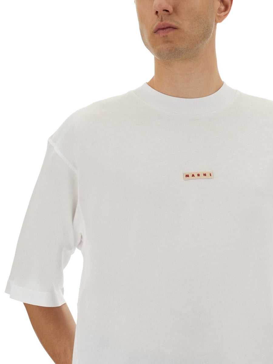 MARNI Men's Mini Logo T-Shirt - Size 48 IT