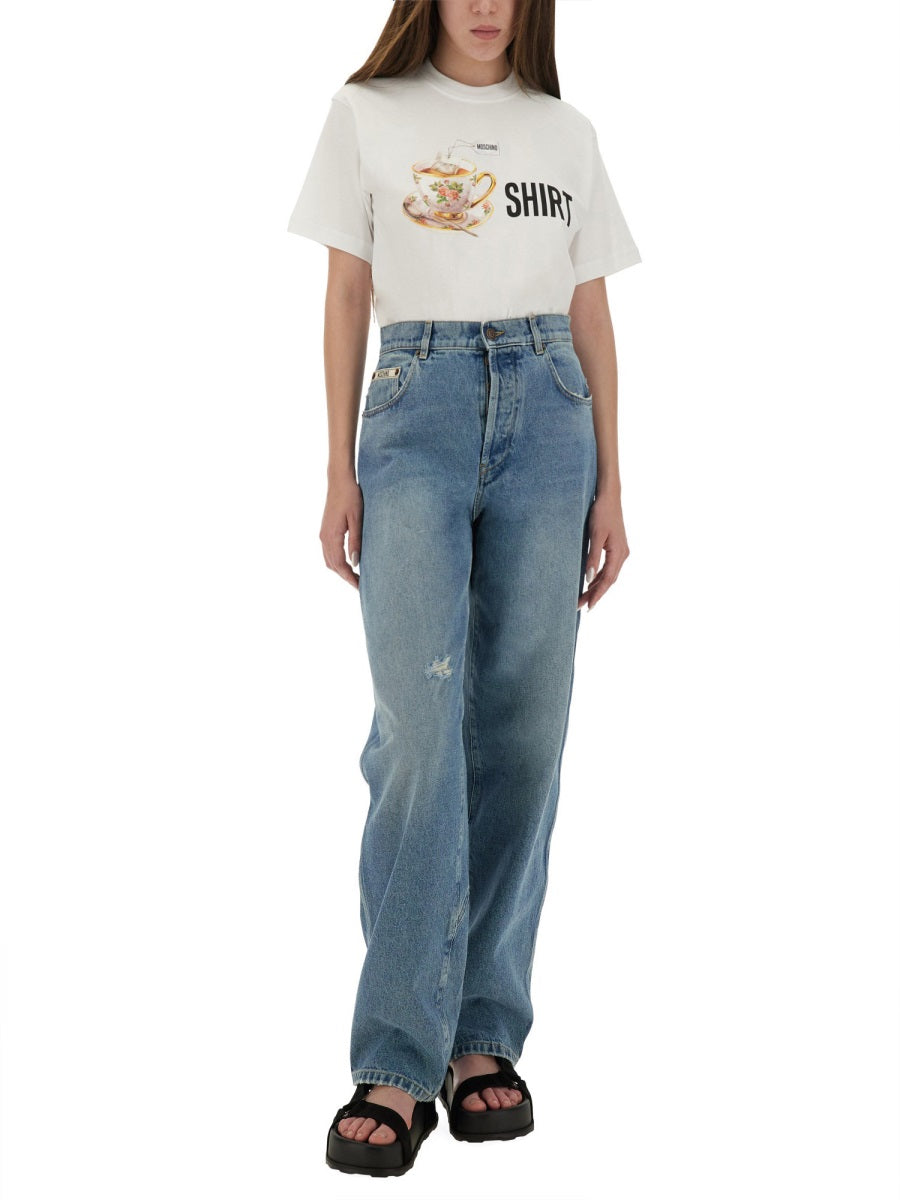 MOSCHINO Classic Print T-Shirt - Regular Fit (S)