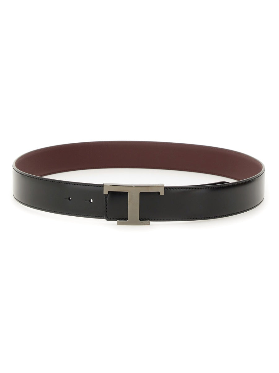 TOD'S Classic Leather Belt for Men - FW25 Collection