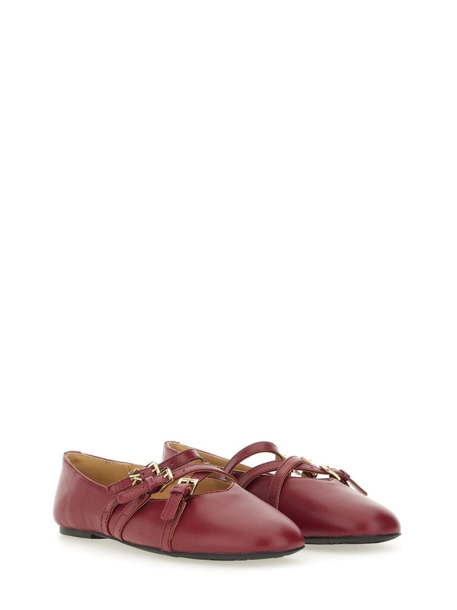 MICHAEL BY MICHAEL KORS Indy Flex Leather Ballerina Flats