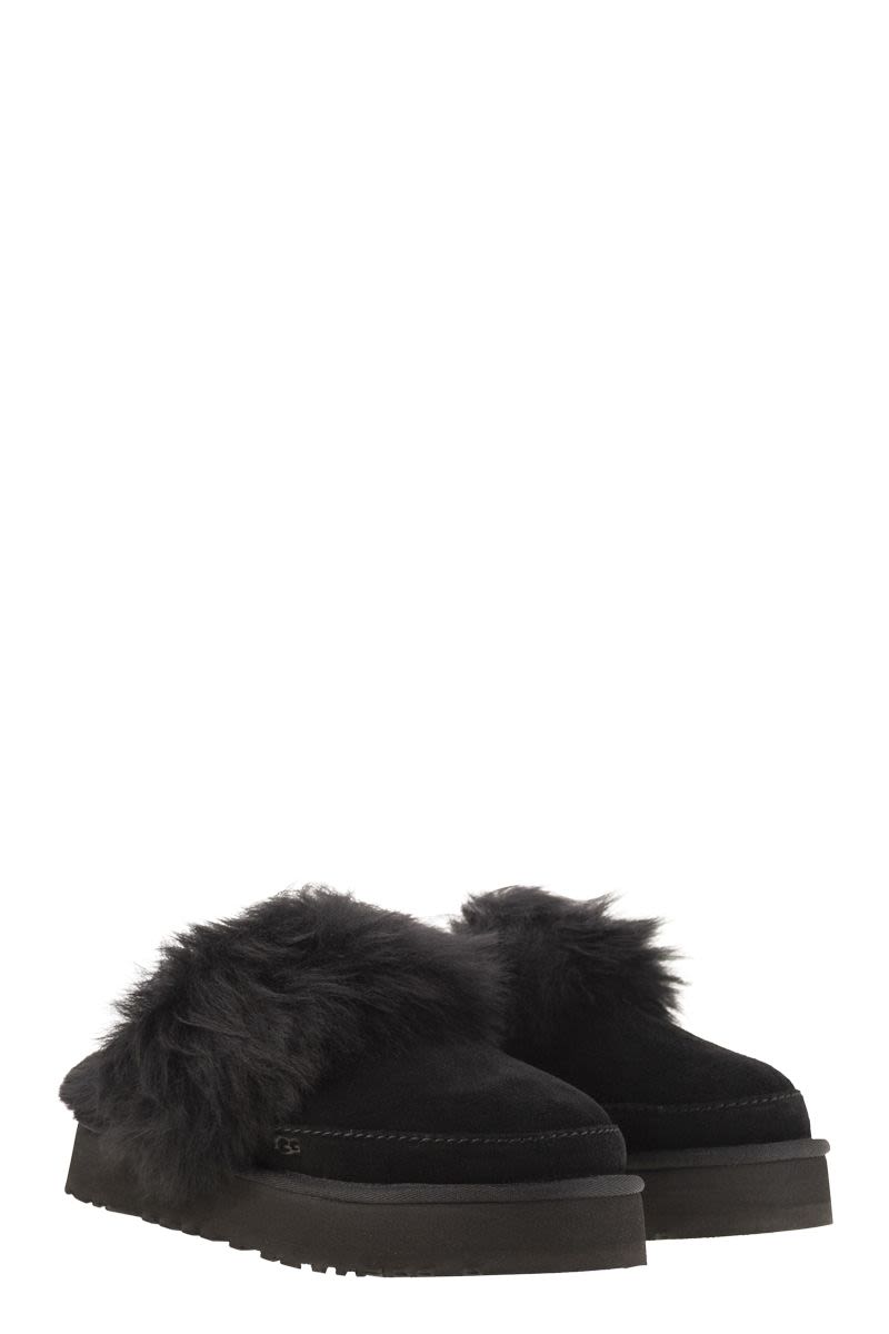 UGG Cozy Platform Slippers with Fur - 2.54 cm Height