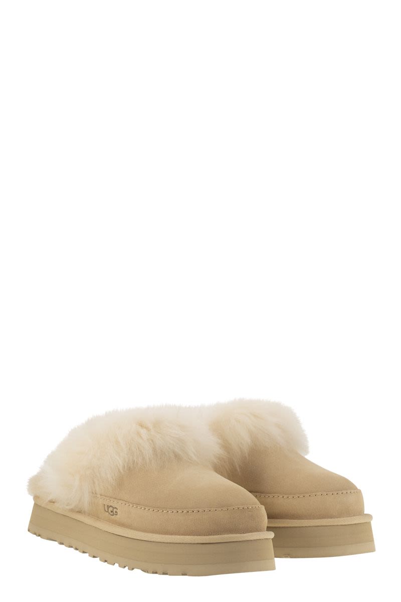 UGG Cozy Suede and Sheepskin Slippers - 2.5 CM Platform
