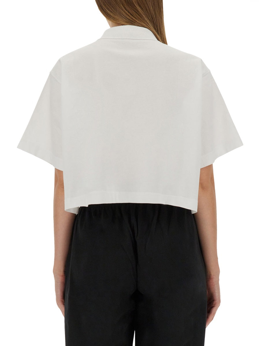 ALEXANDER WANG Cropped Polo T-Shirt