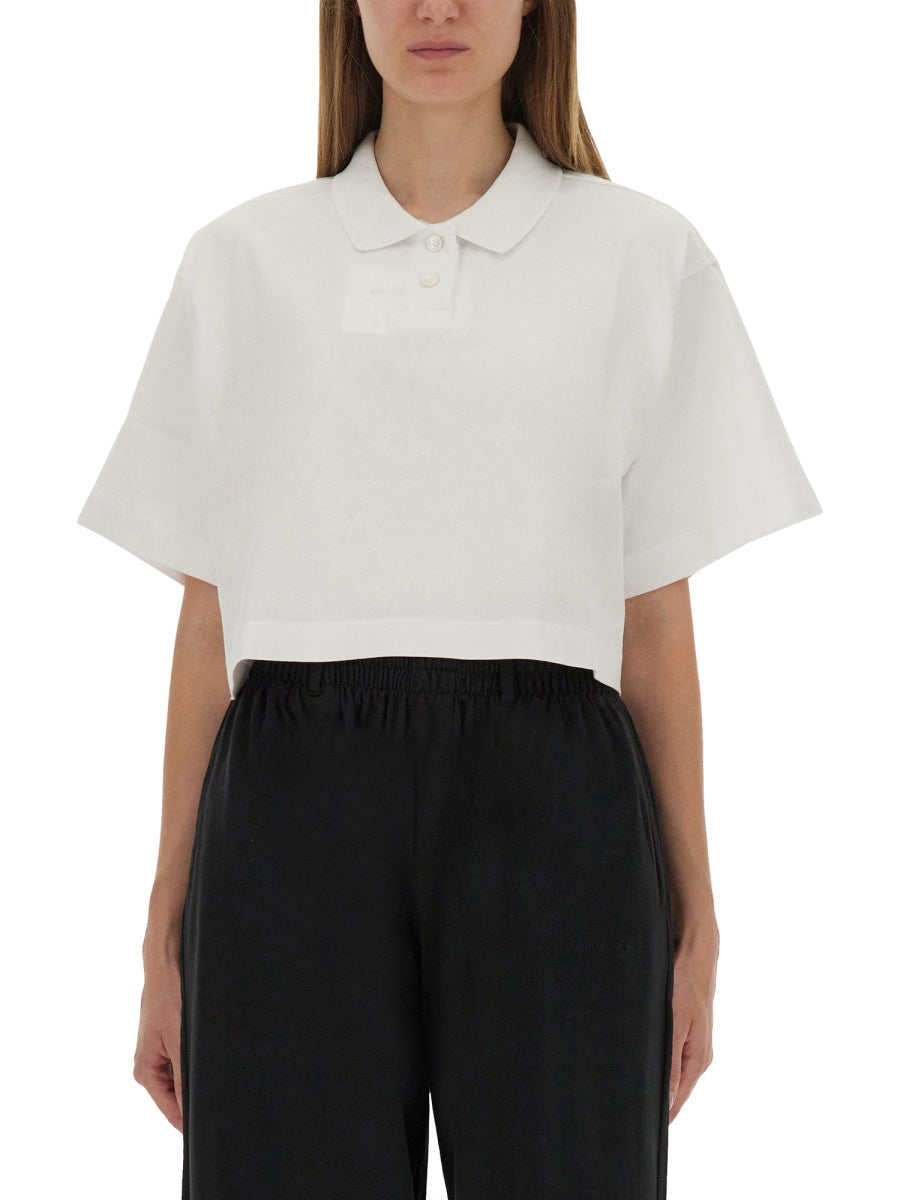 ALEXANDER WANG Cropped Polo T-Shirt